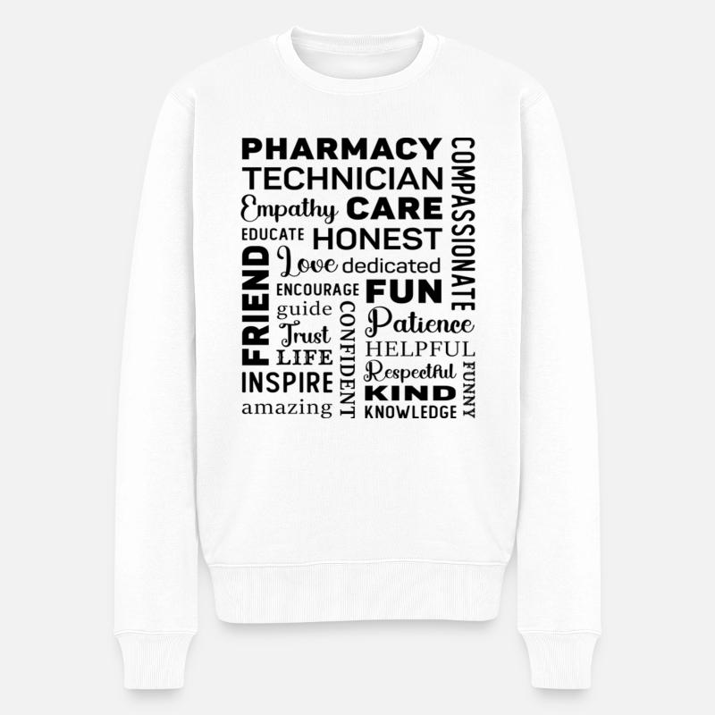 Pharmacy Technician Tech Medicine Pharmacist - Männer Premium Bio Pullover - Weiß
