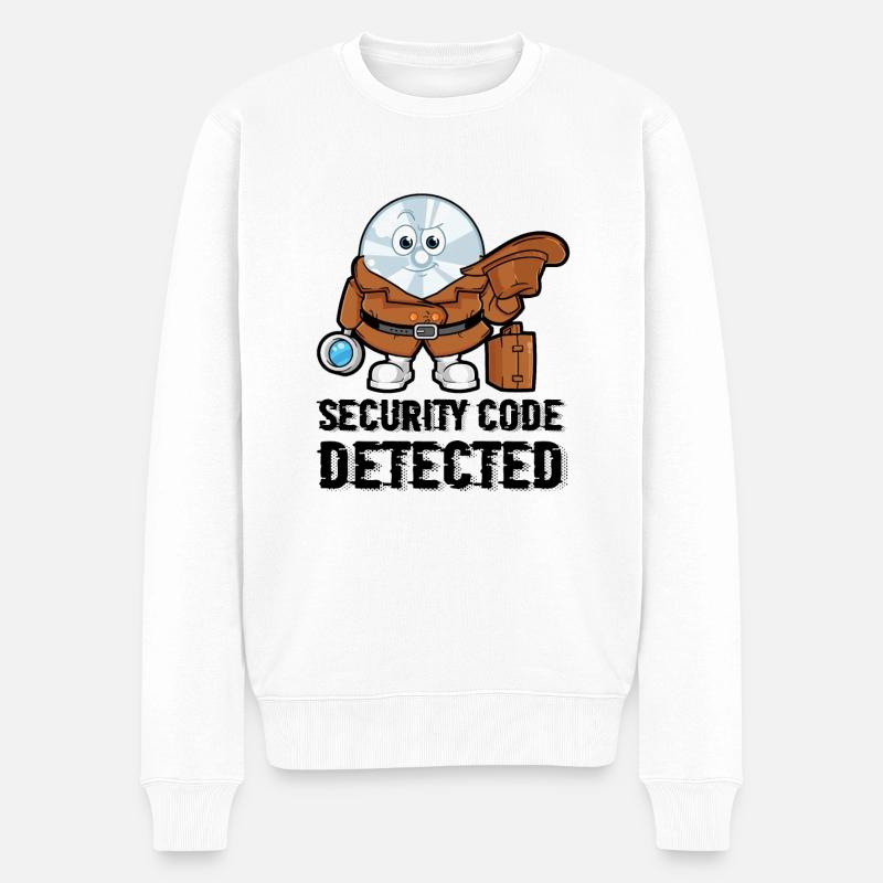 Netzwerk und Computersicherheit - Männer Premium Bio Pullover - Weiß