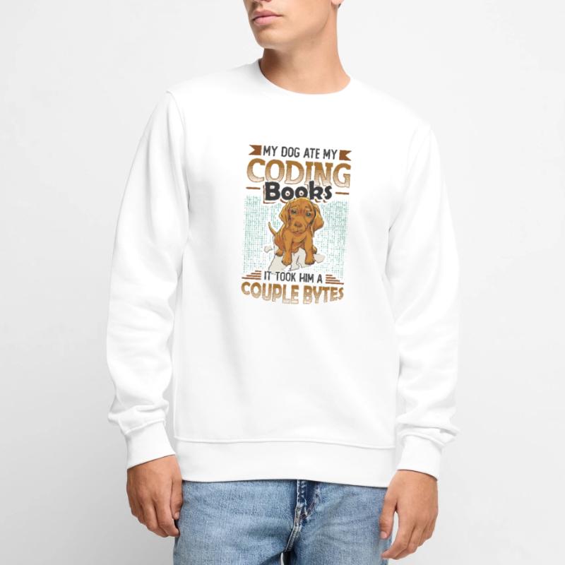 Hund Bytes Code Computer Witz Programmierung Männer Premium Bio Pullover