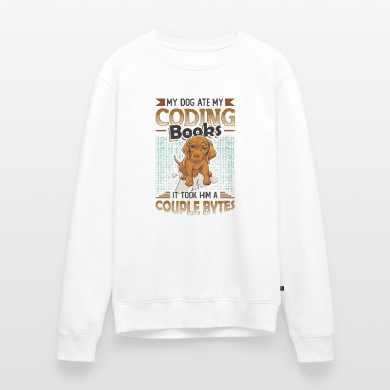Hund Bytes Code Computer Witz Programmierung Männer Premium Bio Pullover