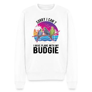 Budgerigar cockatiel Welli Perruche - Pull Premium bio Homme - blanc - Devant - Thijin (182cm)