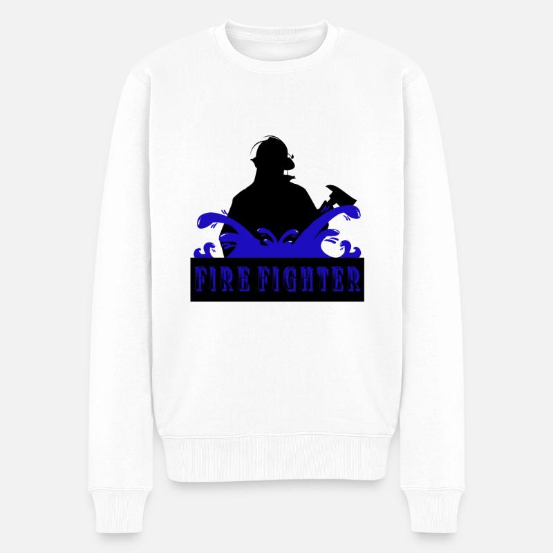 Pompier - Pull Premium bio Homme - blanc