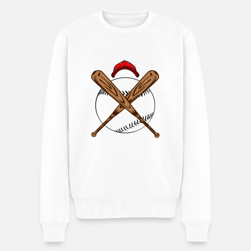 Base-ball - Pull Premium bio Homme - blanc