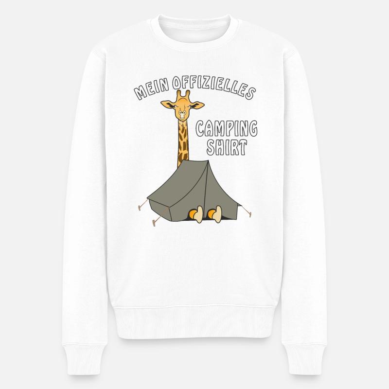 GIRAFFE MEIN OFFIZIELLES CAMPING-SHIRT - Männer Premium Bio Pullover - Weiß