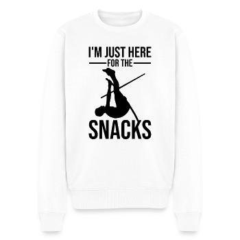 Saut à la perche amusant Saut à la perche - Pull Premium bio Homme - blanc - Devant - Thijin (182cm)