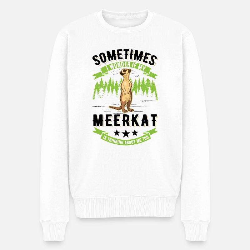 Erdmännchen surikat suricate - Pull Premium bio Homme - blanc