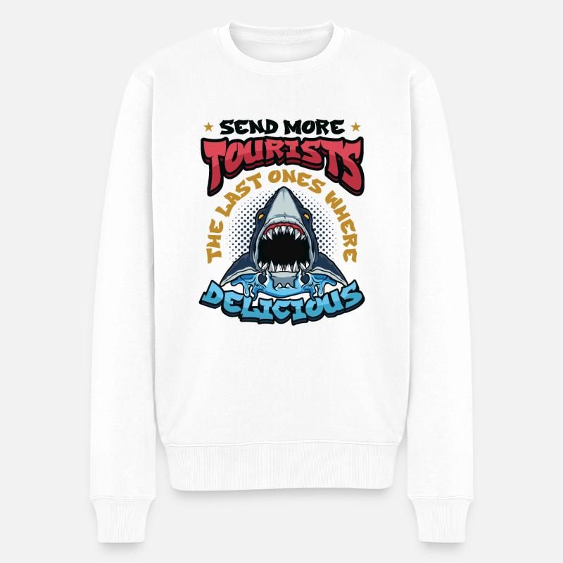 Envoyer plus de touristes - Pull Premium bio Homme - blanc