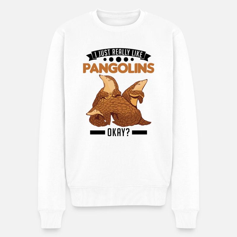 J’aime vraiment les pangolins ok - Pull Premium bio Homme - blanc