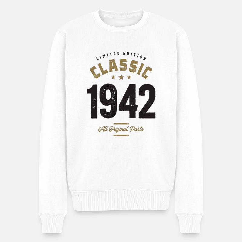 Classique 1942 80e anniversaire - Pull Premium bio Homme - blanc