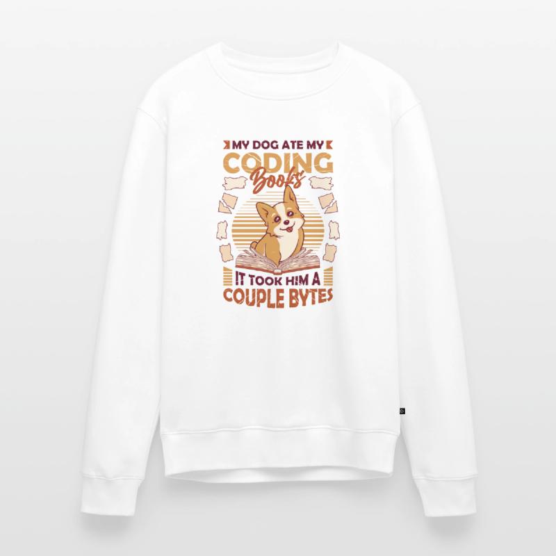Hund Bytes Code Computer Witz Programmierung Männer Premium Bio Pullover