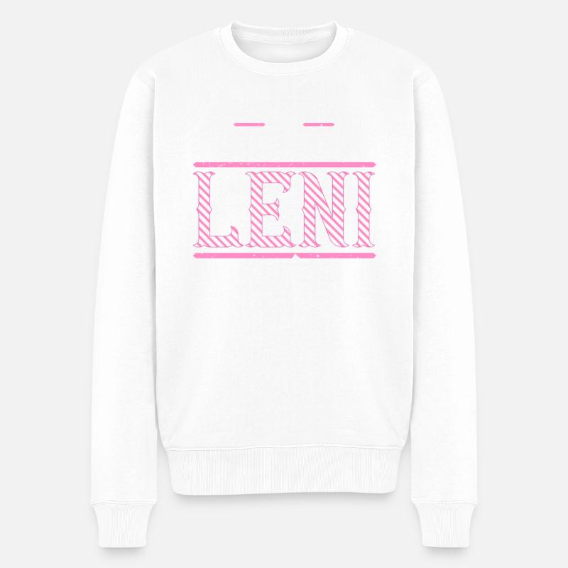 Leni Geschenkidee Geschenk Geburtstag - Männer Premium Bio Pullover - Weiß