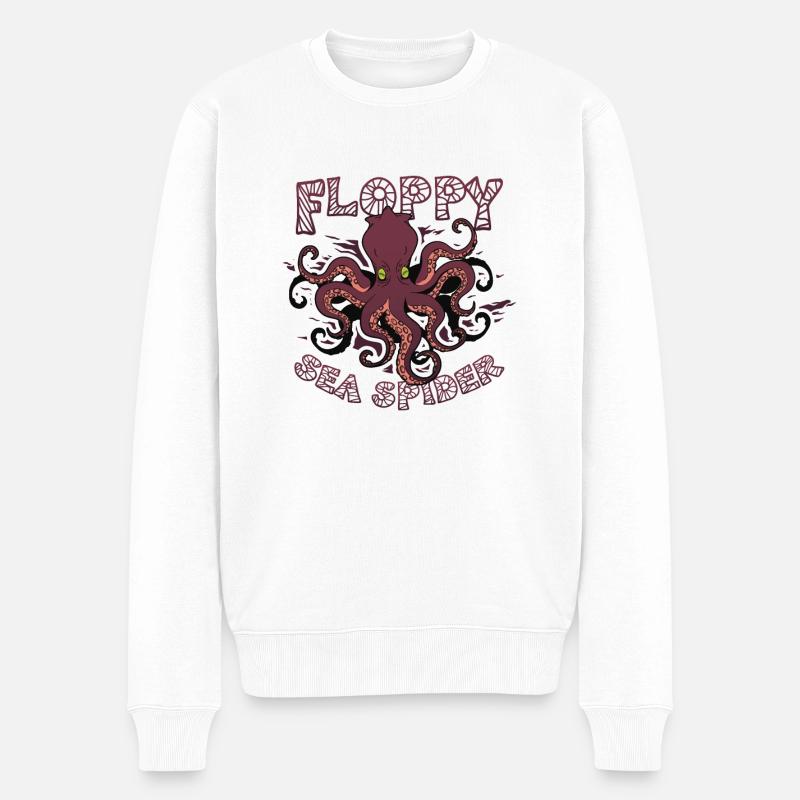 Floppy Sea Spider Octopus - Männer Premium Bio Pullover - Weiß