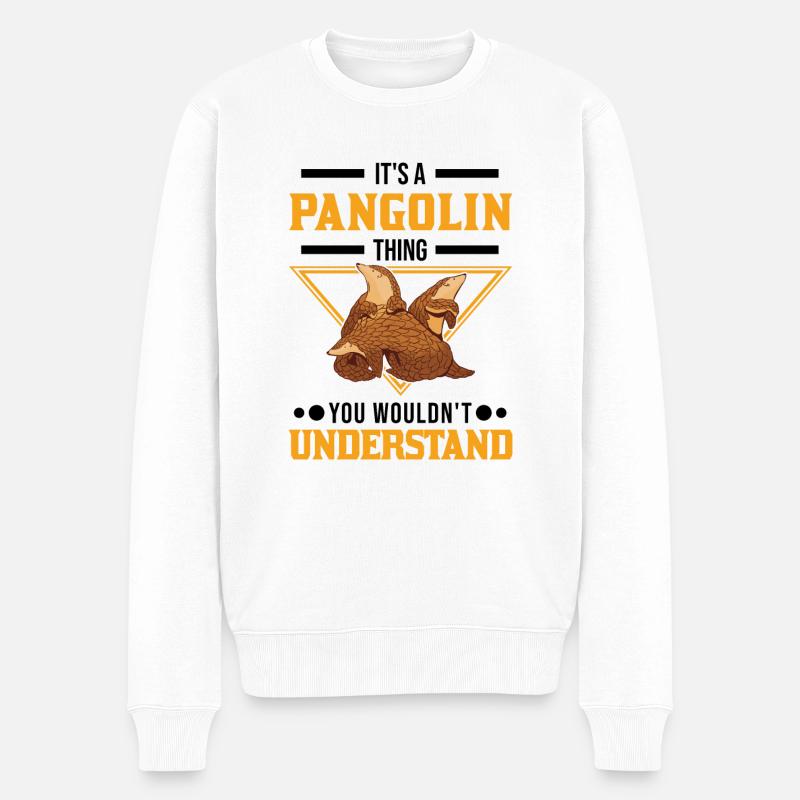 Pangolin Chose Pangolin - Pull Premium bio Homme - blanc