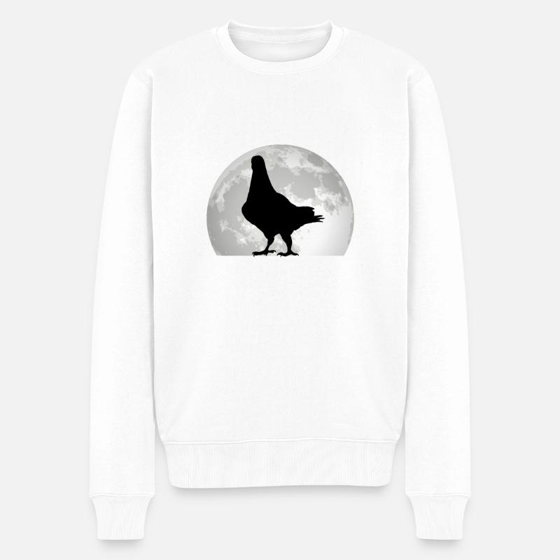 Taube Mond Taubenzüchter Stadttaube - Männer Premium Bio Pullover - Weiß