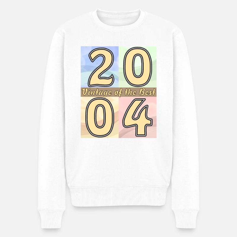 ANNÉE D’ANNIVERSAIRE 2004 - Pull Premium bio Homme - blanc