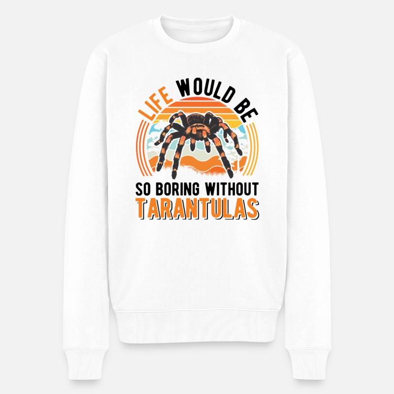 Tarantel Spinne Tarantula - Männer Premium Bio Pullover - Weiß