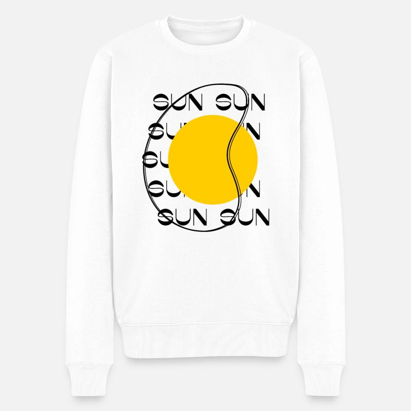 SUN - Männer Premium Bio Pullover - Weiß