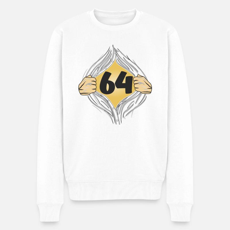64 CHEMISE SUR - Pull Premium bio Homme - blanc