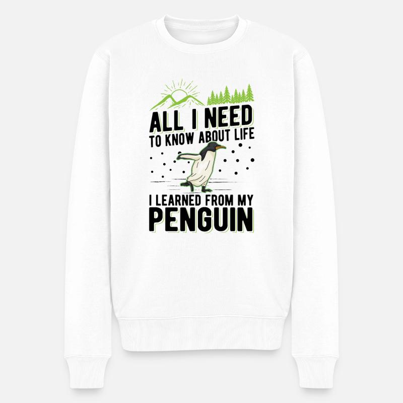 Pingouin Cadeau Pingouin - Pull Premium bio Homme - blanc