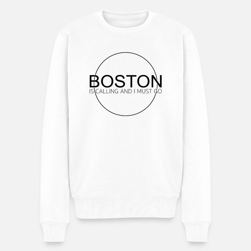Dicton de Boston - Pull Premium bio Homme - blanc