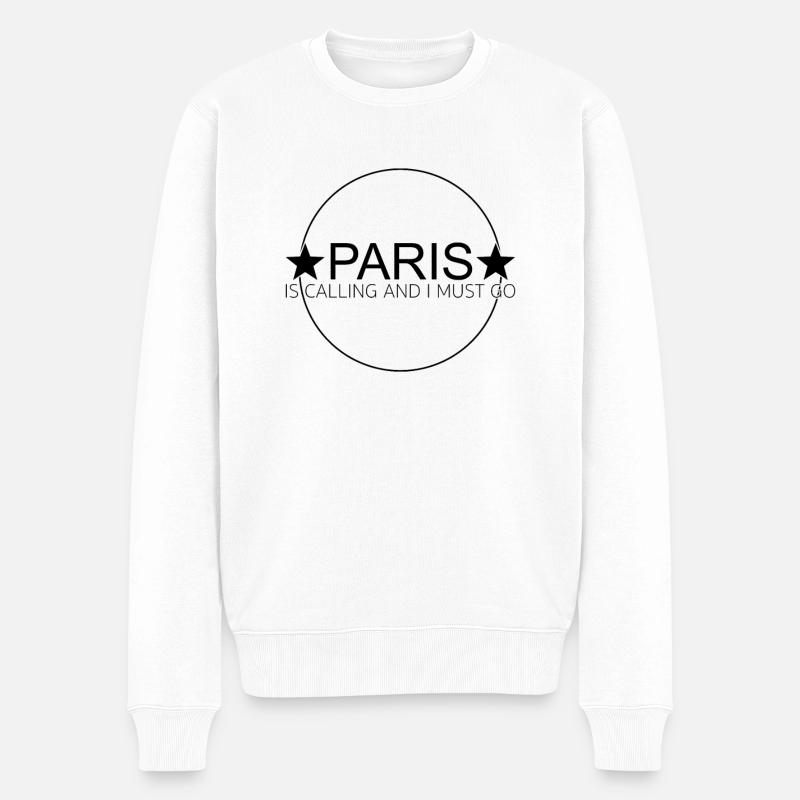 Citation Paris - Pull Premium bio Homme - blanc