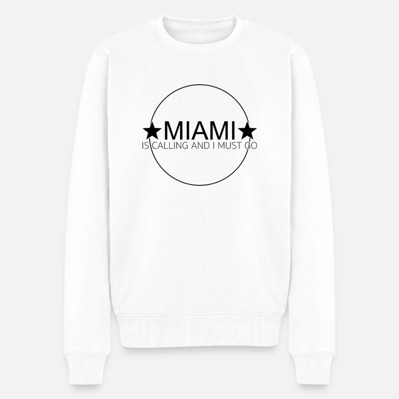 Citation de Miami - Pull Premium bio Homme - blanc