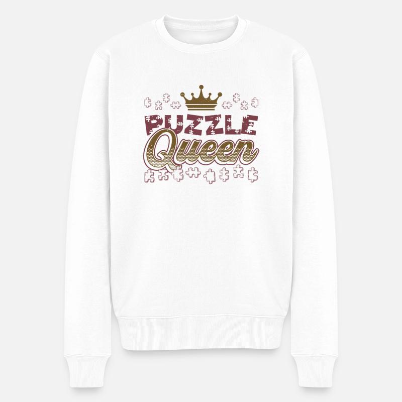 Puzzle Queen, jeu de réflexion - Pull Premium bio Homme - blanc