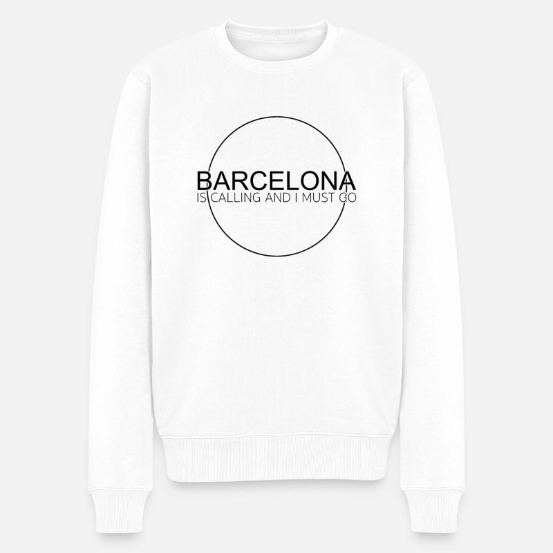Citation de Barcelone - Pull Premium bio Homme - blanc