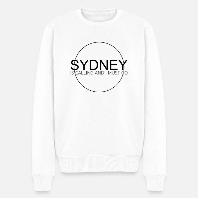 Citation de Sydney - Pull Premium bio Homme - blanc