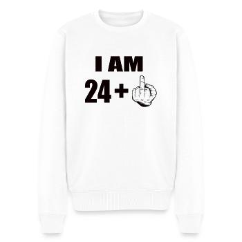 25 Geburtstag - Männer Premium Bio Pullover - Weiß - Vorne - Thijin (182cm)
