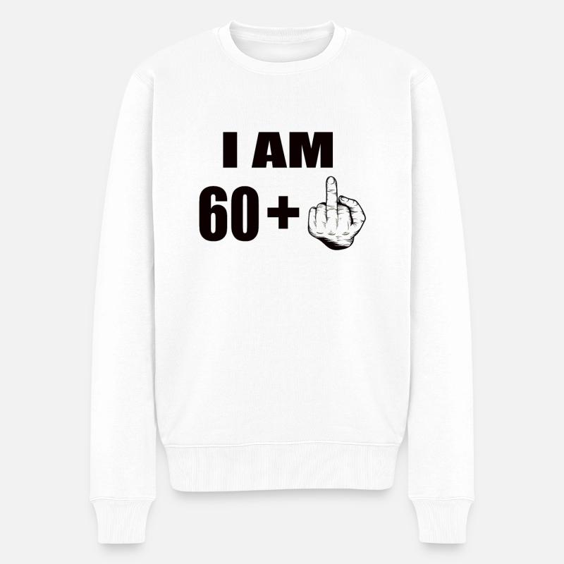 61 Geburtstag - Männer Premium Bio Pullover - Weiß