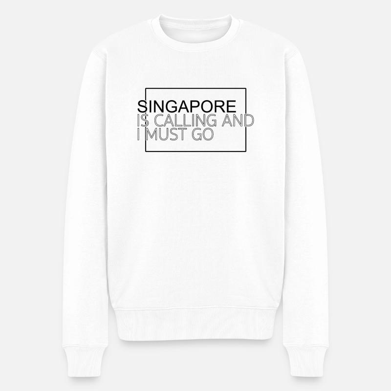 Citation de Singapour - Pull Premium bio Homme - blanc