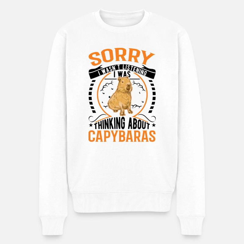 Capybara Cadeau Capibara - Pull Premium bio Homme - blanc