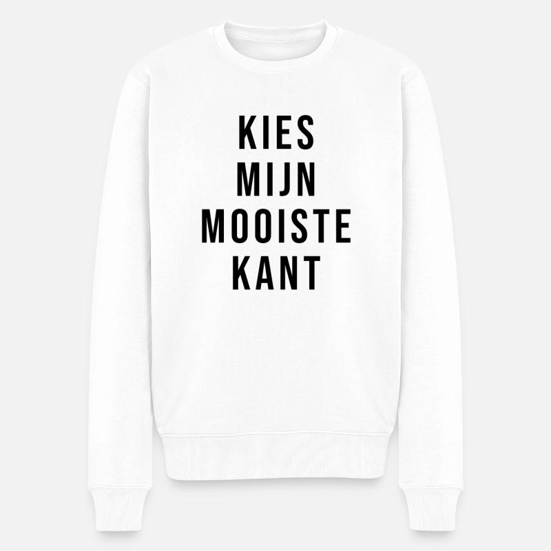 Holländischer Spruch der sich wie Englisch anhört - Männer Premium Bio Pullover - Weiß