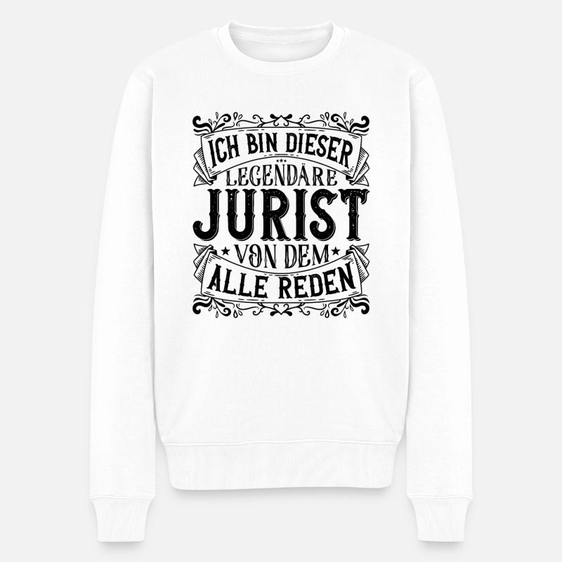 Ich bin dieser Legendäre Jurist Geschenk - Männer Premium Bio Pullover - Weiß