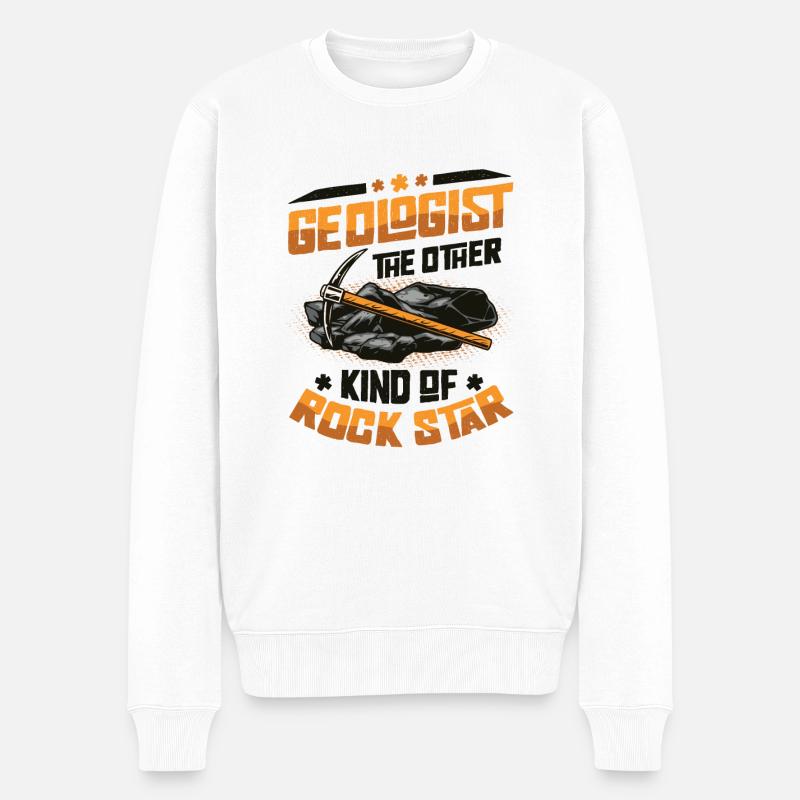 Geologie Geologe - Männer Premium Bio Pullover - Weiß