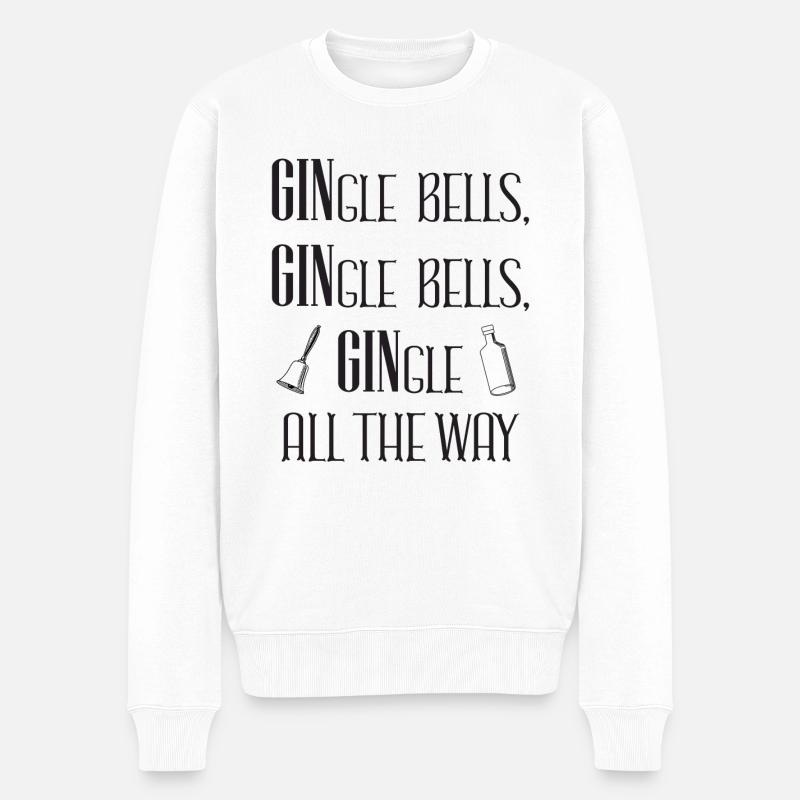 GINgle bells - Männer Premium Bio Pullover - Weiß
