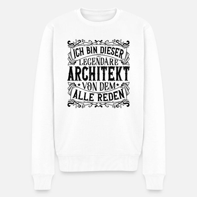 Ich bin dieser Legendäre Architekt - Männer Premium Bio Pullover - Weiß