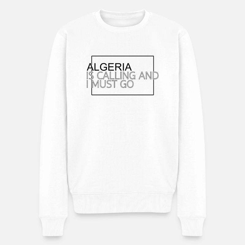 Algerien Spruch - Männer Premium Bio Pullover - Weiß