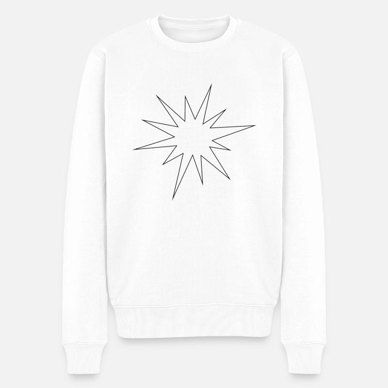 Explosion - Männer Premium Bio Pullover - Weiß