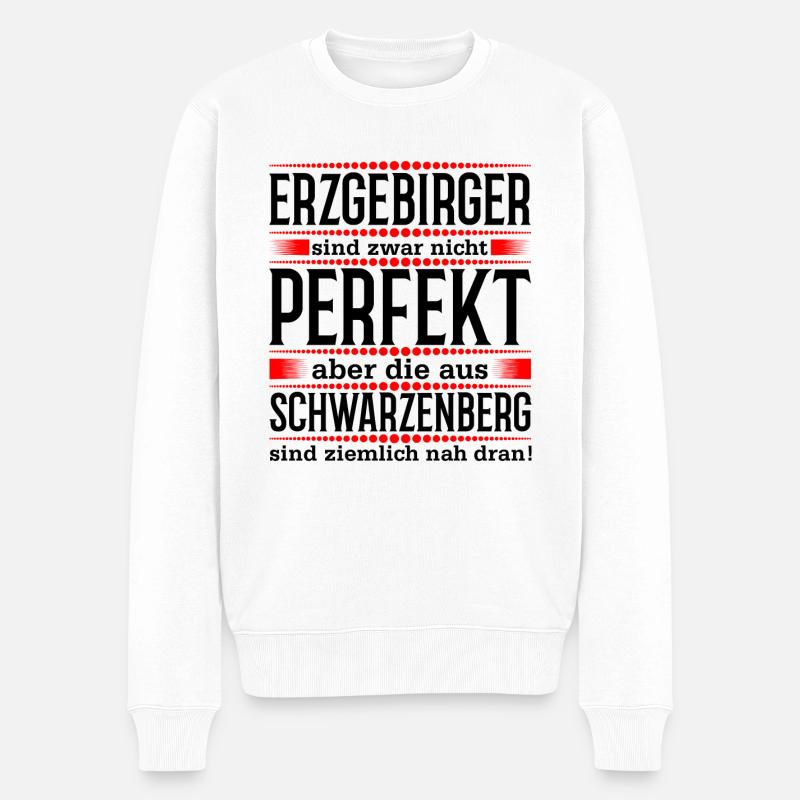 Erzgebirge Schwarzenberg - Männer Premium Bio Pullover - Weiß