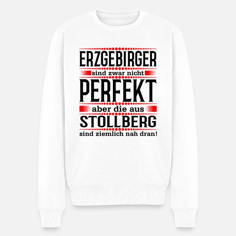 Erzgebirge Stollberg - Männer Premium Bio Pullover - Weiß
