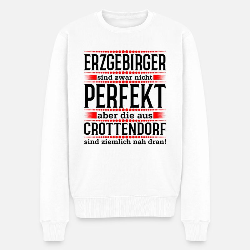 Erzgebirge Crottendorf - Männer Premium Bio Pullover - Weiß