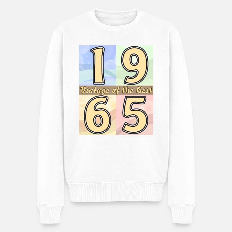 ANNÉE D’ANNIVERSAIRE 1965 - Pull Premium bio Homme - blanc