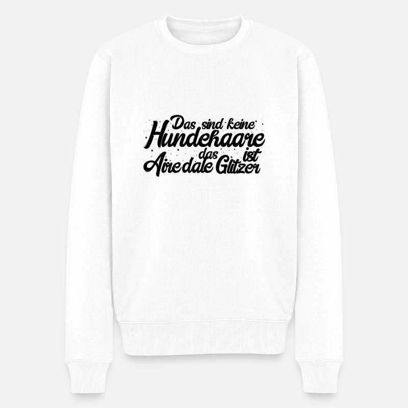 Airedaleterrier - Männer Premium Bio Pullover - Weiß