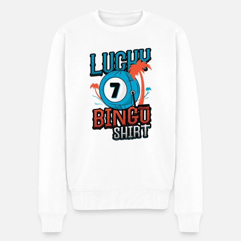 Glücks-bingo - Männer Premium Bio Pullover - Weiß