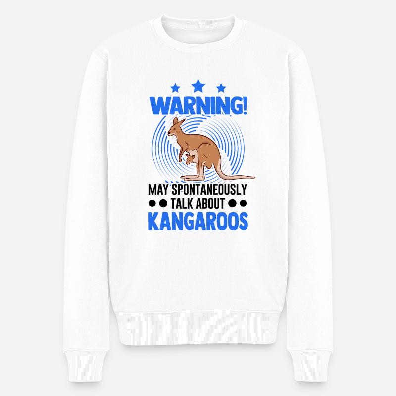 Kangourou Australie Kangourou australien - Pull Premium bio Homme - blanc