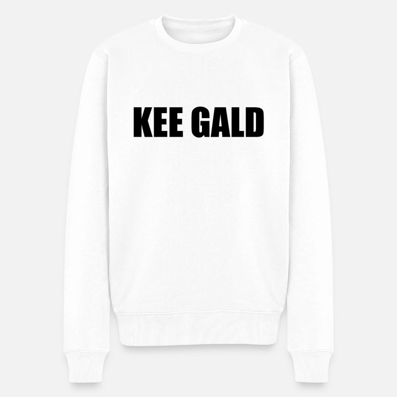 Erzgebirge Kein Geld - Männer Premium Bio Pullover - Weiß
