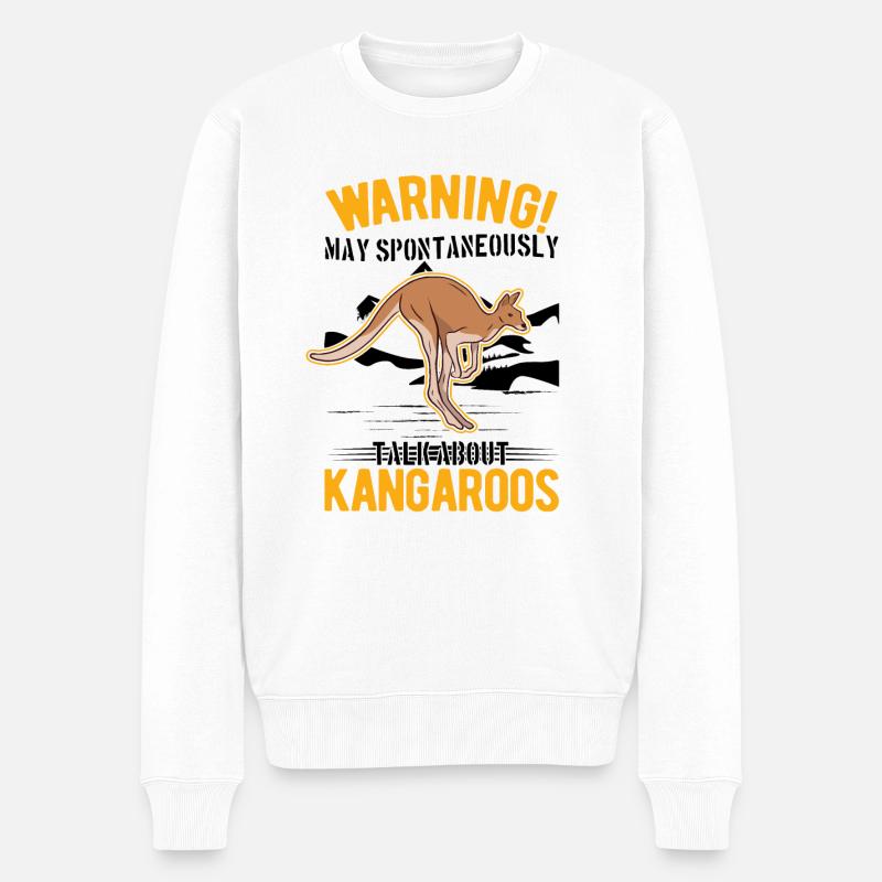 Kangourou Australie Kangourou australien - Pull Premium bio Homme - blanc