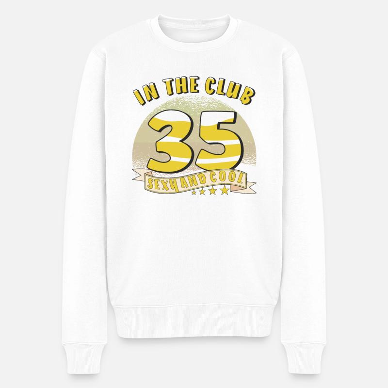 DANS LE CLUB 35 - Pull Premium bio Homme - blanc